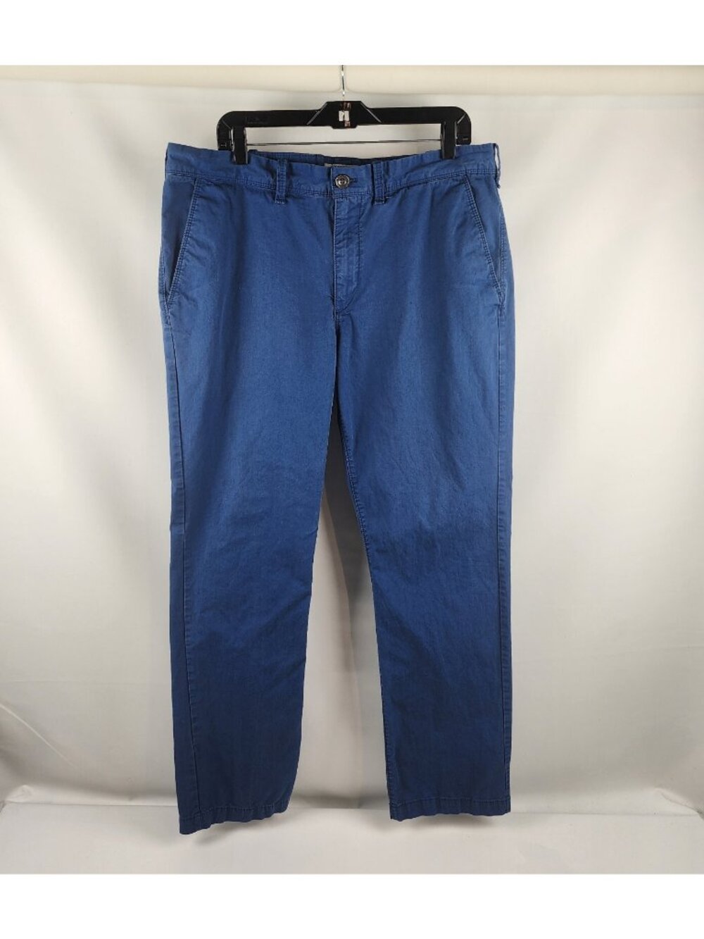 Express Pants Mens 36x31 Finn Khaki Blue Straight Leg Mid Rise Cotton